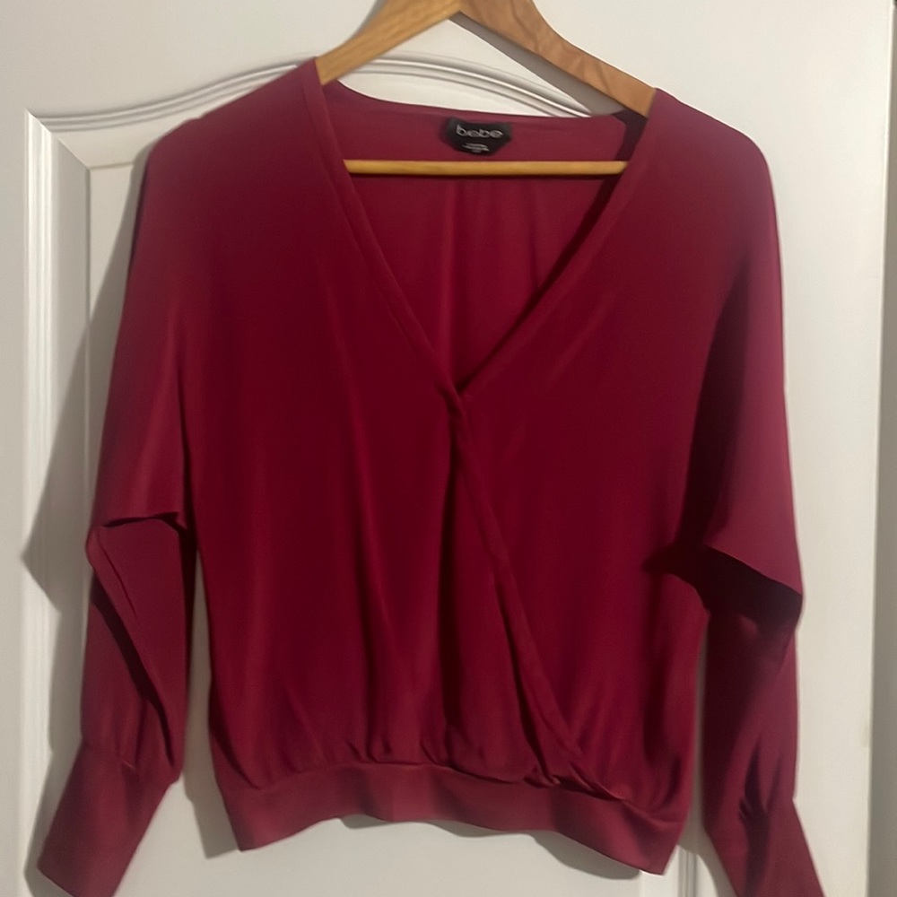 Bebe maroon blouse